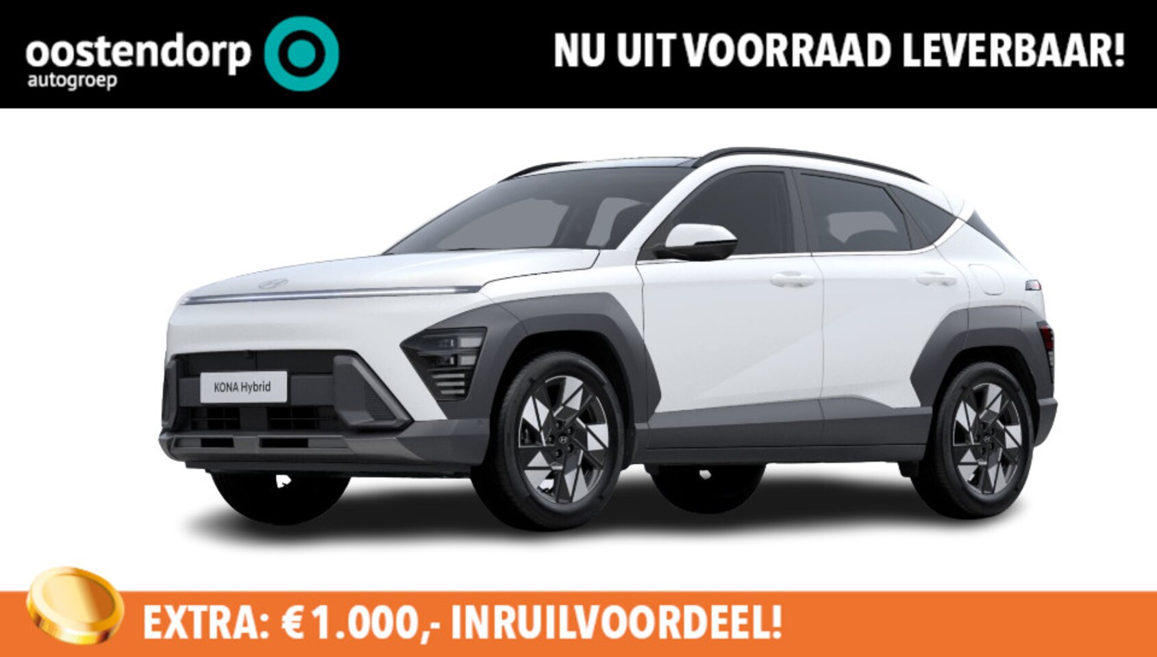 Hyundai Kona - 1.6 GDI HEV Premium Sky | 4.500,- Korting! | Voorraad actie! | Snel leverbaar | - AutoWereld.nl