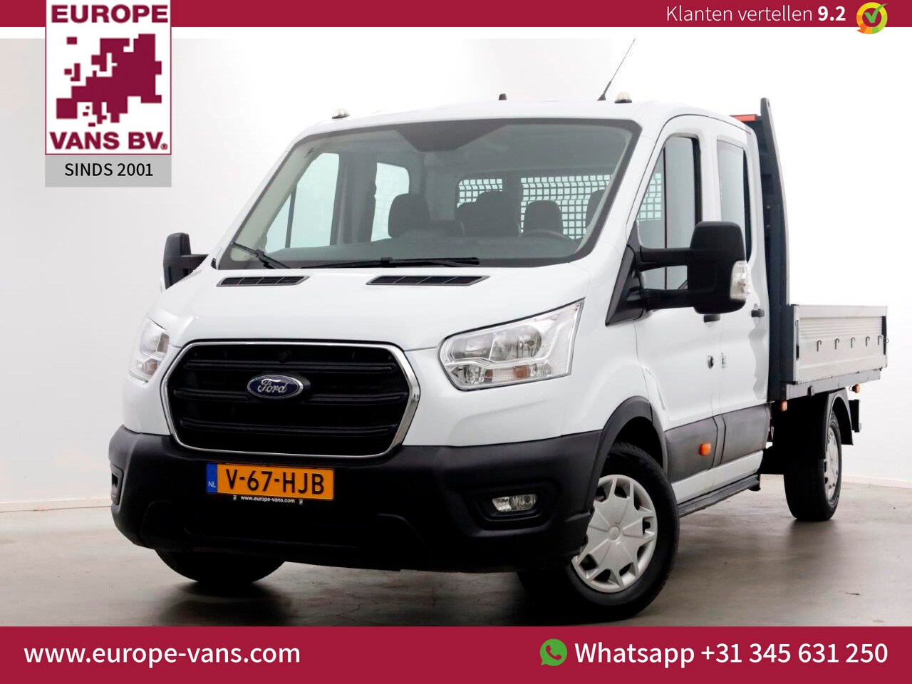 Ford Transit - 350 2.0 TDCI 130pk L3H1 D.C. Trend Open Laadbak Trekhaak 2800kg 11-2021 - AutoWereld.nl