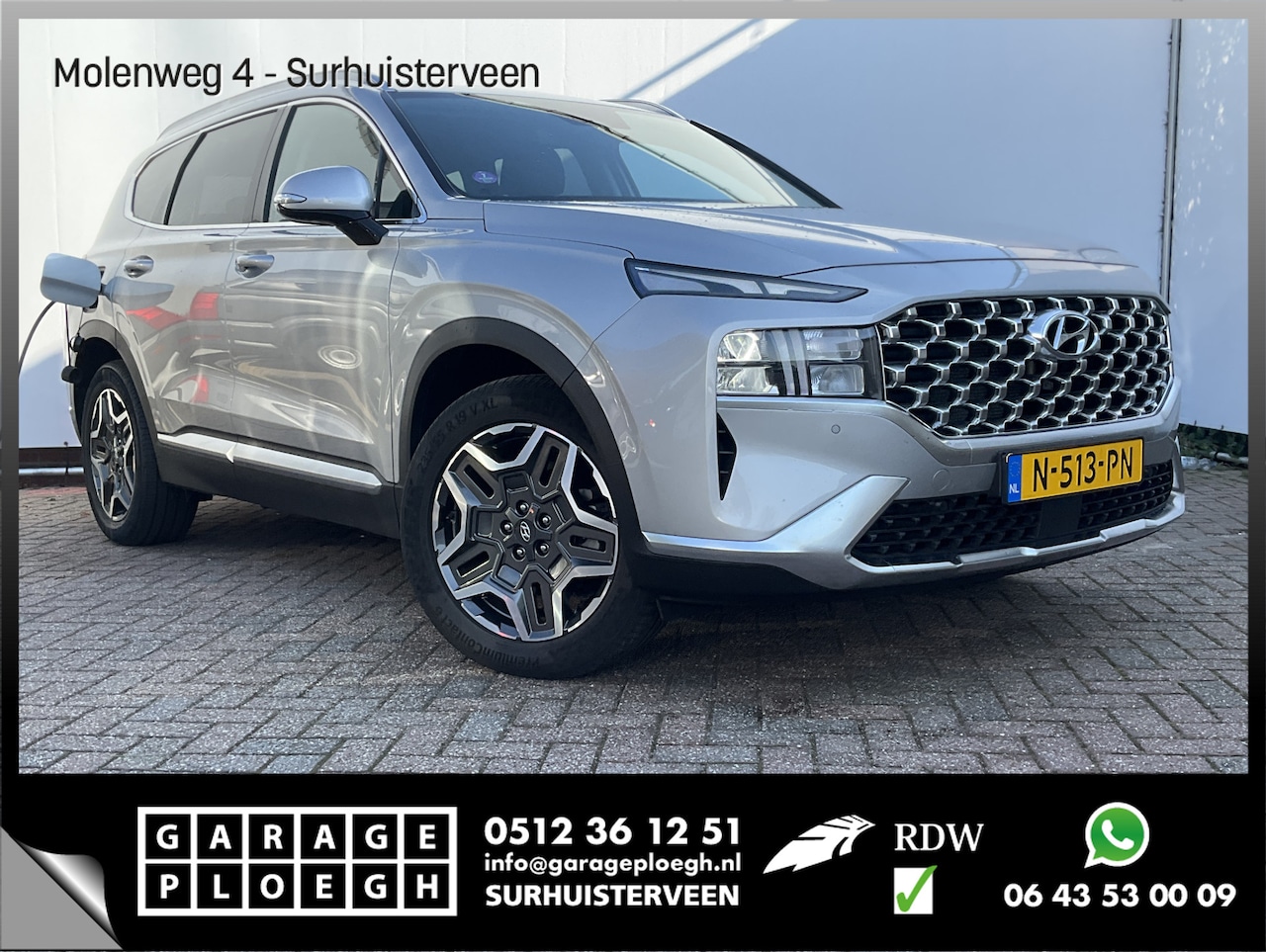 Hyundai Santa Fe - 7-Pers 1.6 T-GDI 271pk PHEV Plug-In Leer Carplay Trekhaak Stoelverw. Plug-in 7-persoons - AutoWereld.nl