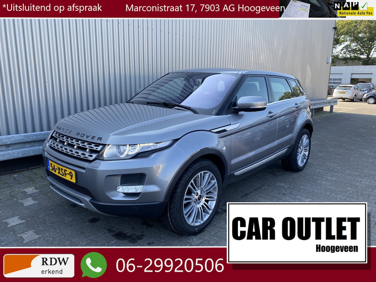 Land Rover Range Rover Evoque - 2.2 SD4 4WD Prestige Leer, Clima, CC, PDC, Pano, Xenon, LED, Meridan Audio, LM, Trekh, nw. - AutoWereld.nl