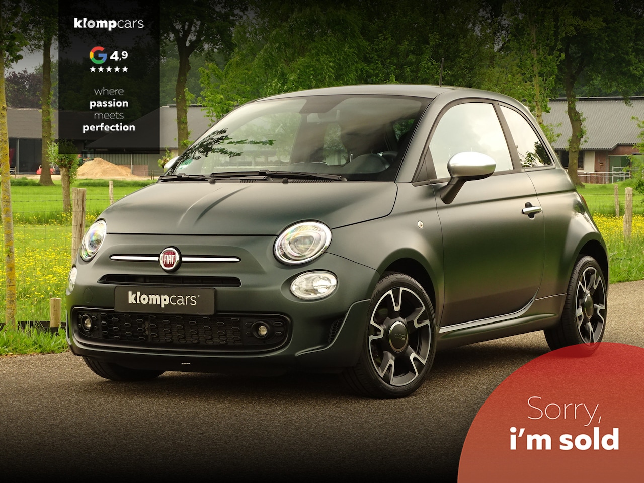 Fiat 500 - 1.2 Rockstar | MATGROEN | Carplay | incl. winterset | Beats | Nav - AutoWereld.nl