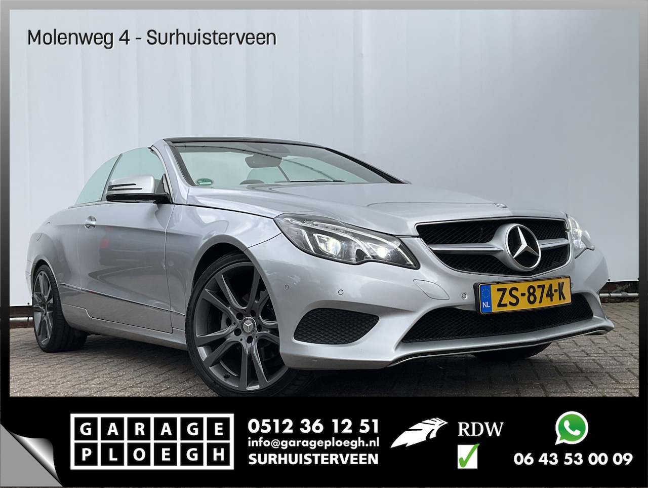 Mercedes-Benz E-klasse Cabrio - 200 Prestige Facelift Volled-OH Nek/stoelverwarming 19inch Leer Prachtstaat - AutoWereld.nl