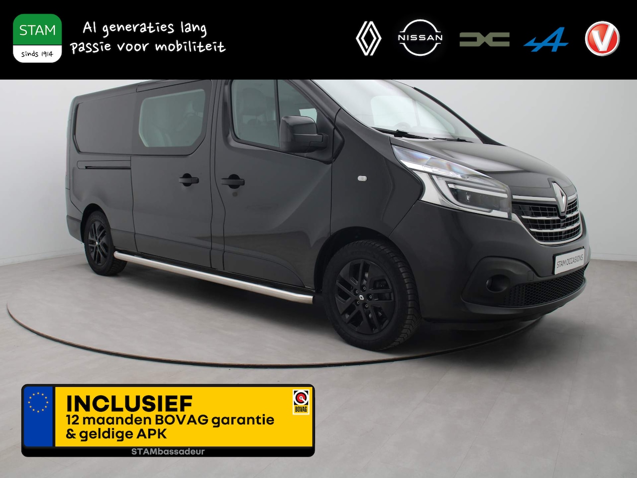 Renault Trafic - dCi 145pk T29 L2H1 Dubbele Cabine Luxe Camera | Climate | Leder | Navi | Trekhaak - AutoWereld.nl