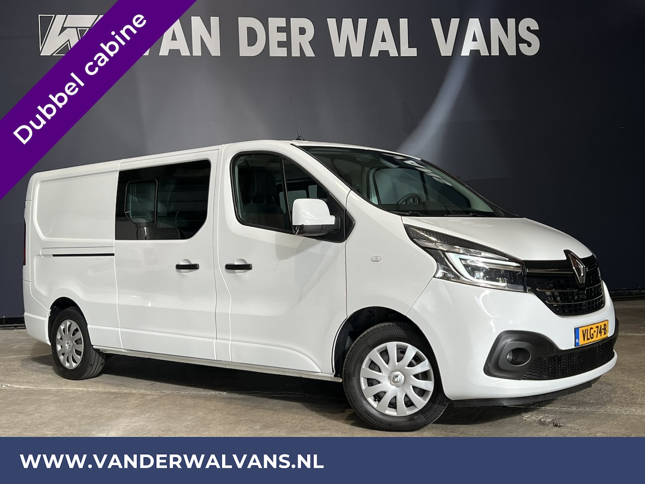 Renault Trafic - 2.0 dCi 120pk L2H1 Dubbele Cabine Euro6 Airco | 2x zijdeur | Navigatie | LED | Cruisecontr - AutoWereld.nl