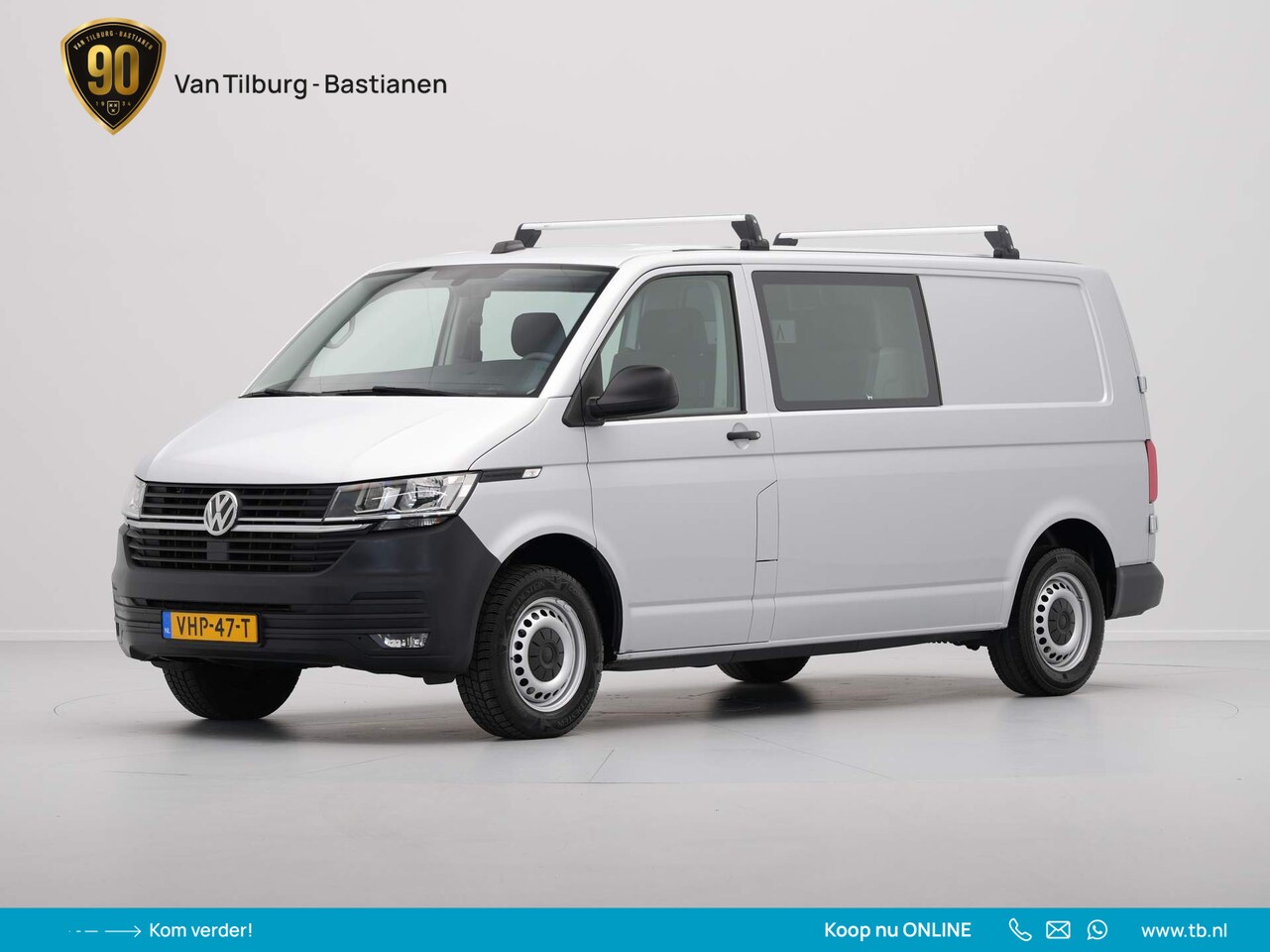 Volkswagen Transporter - 2.0 TDI L2H1 150pk DSG DC Comfortline navigatie via app, pdc trekhaak - AutoWereld.nl