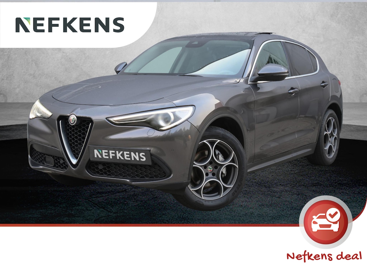 Alfa Romeo Stelvio - 200pk Turbo AWD (1ste eig./Glazendak/Climate/Adapt.Cruise/Elek.klep/LEER/Xenon/Camera) - AutoWereld.nl