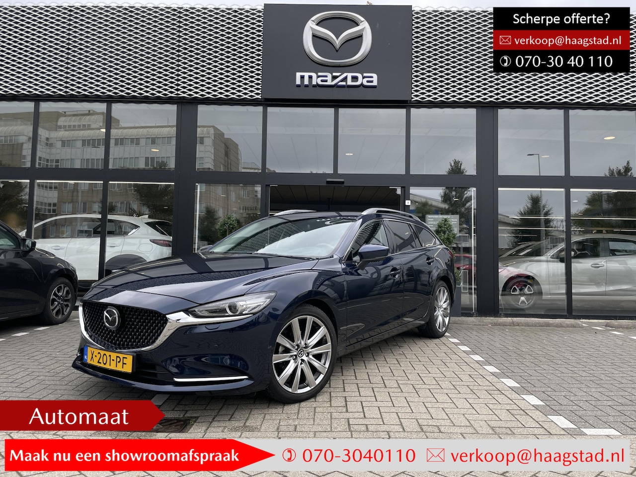 Mazda 6 Sportbreak - 2.0 SkyActiv-G 165 Exclusive-Line Leer Pakket / BTW Auto / 360 Camera - AutoWereld.nl