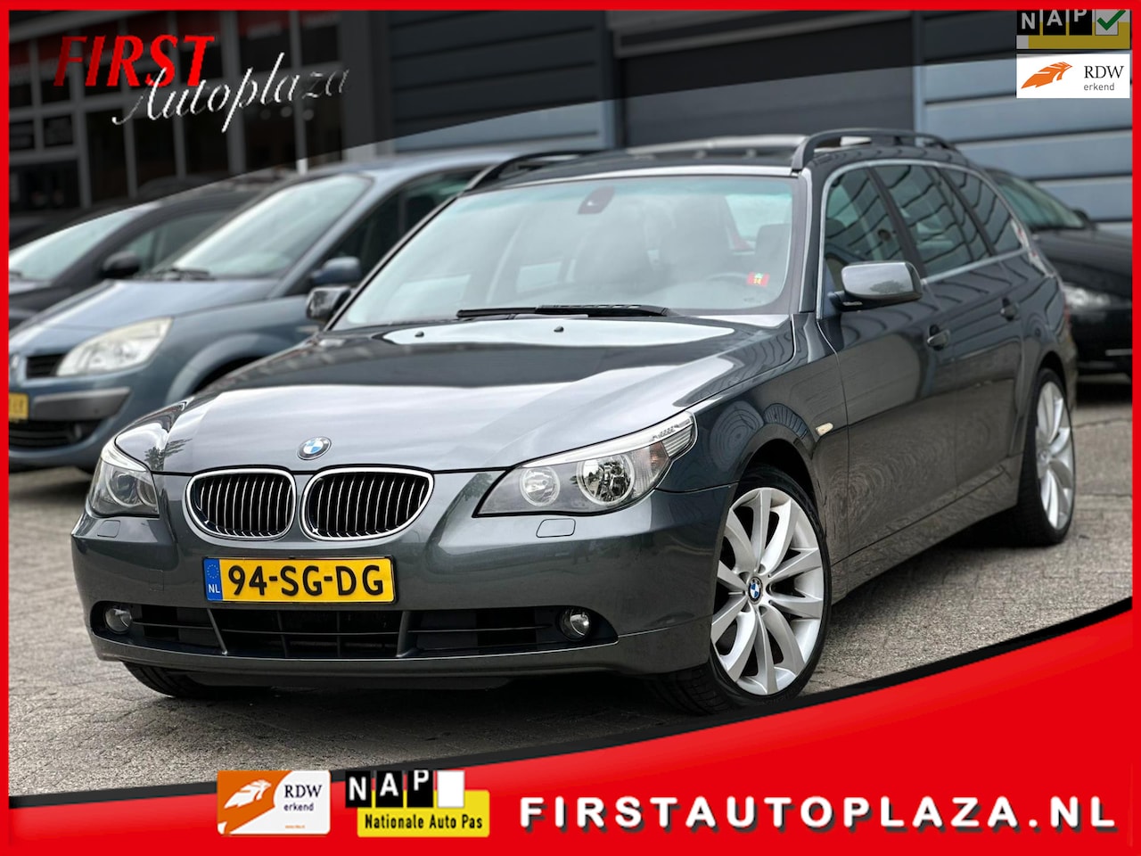 BMW 5-serie Touring - 530xi Business Line LEDER/PANO/6-BAK/CRUISE/ELEKTR.STOELEN | NETTE AUTO ! - AutoWereld.nl