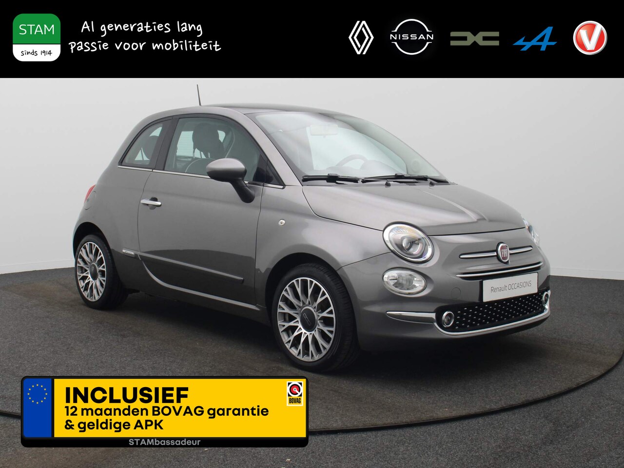 Fiat 500 - 81pk TwinAir Turbo Lounge Airco | Navi | Panoramadak | 16" Velgen - AutoWereld.nl