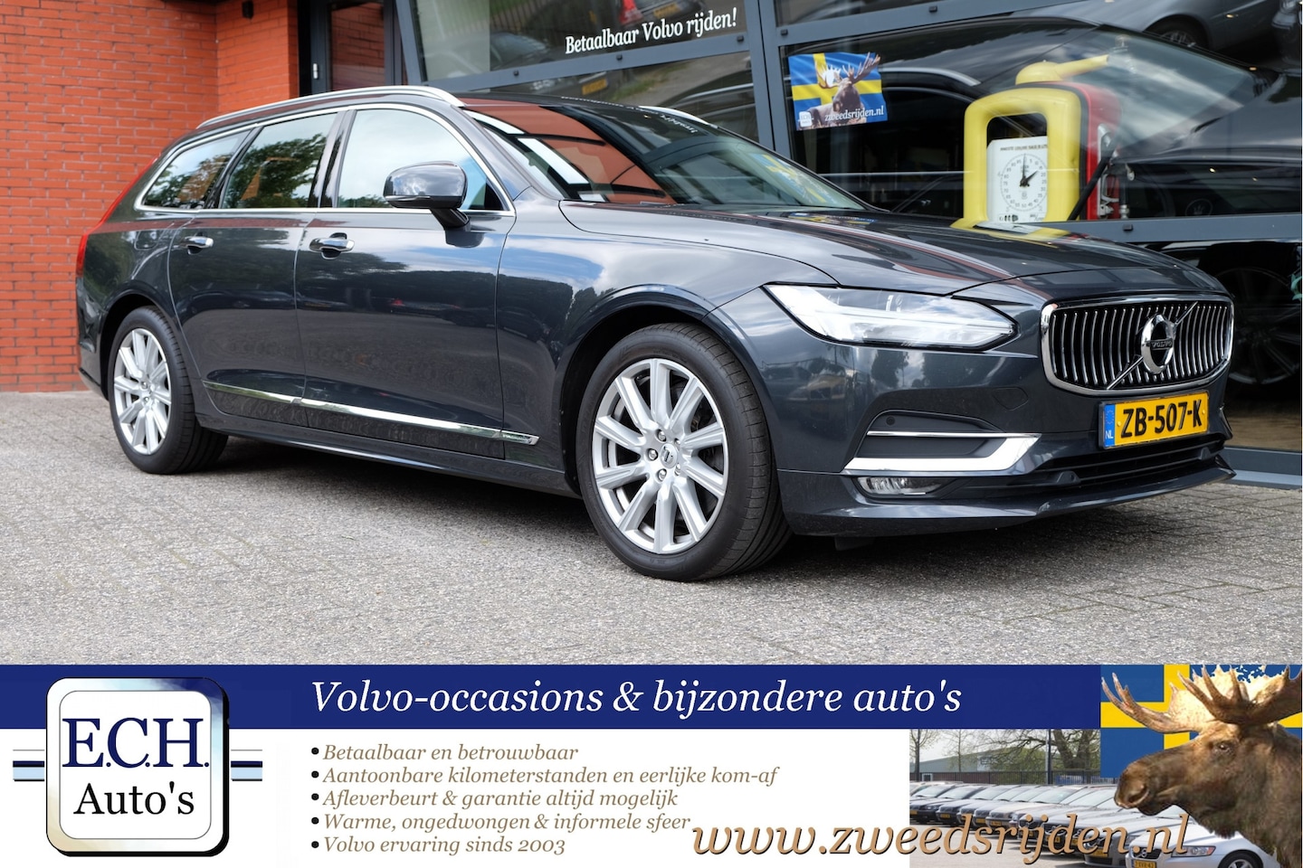 Volvo V90 - T4 190 pk Aut. Inscription, Adaptieve CC, Elektr. stoelen, Navi - AutoWereld.nl