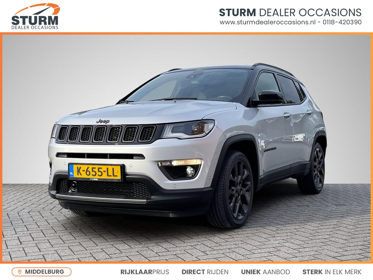 Jeep Compass - 1.3T S | Trekhaak | Panoramadak | Navigatie | Camera | Leder | Apple Carplay/Android Auto - AutoWereld.nl