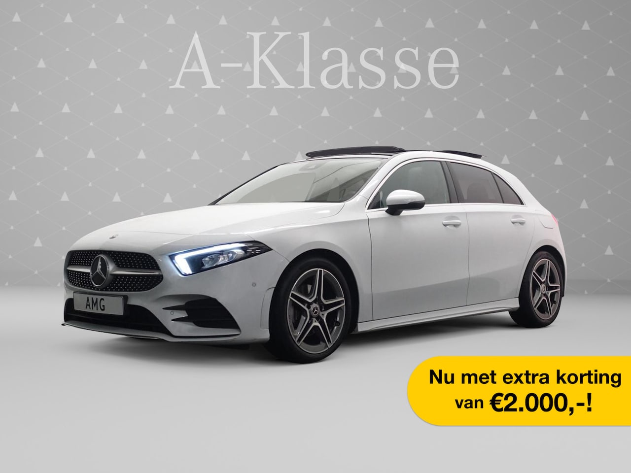 Mercedes-Benz A-klasse - 250 AMG Night Ed 250pk Aut- Panodak I Mbux I Sfeerverlichting I Leder  Xenon I Led - AutoWereld.nl