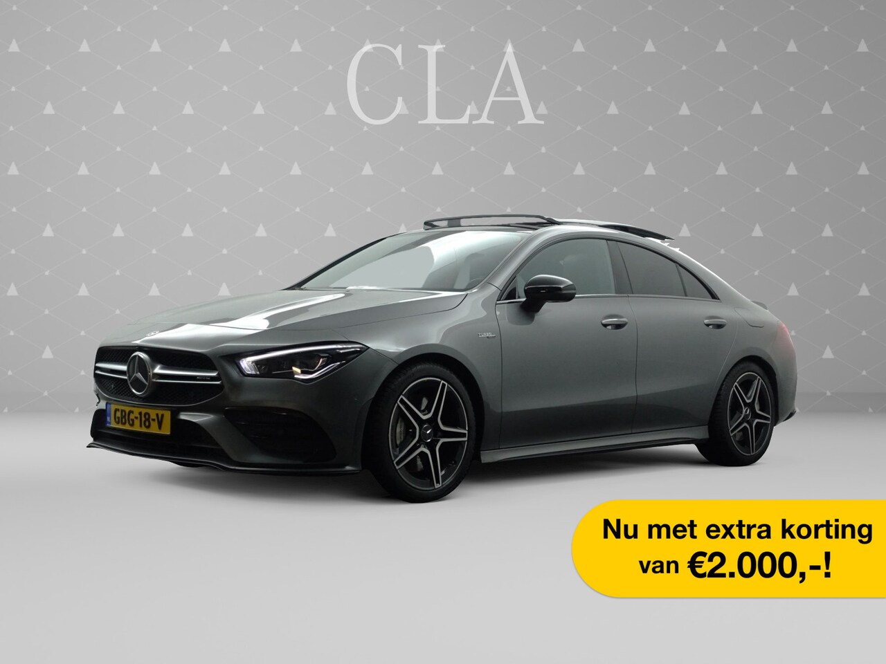 Mercedes-Benz CLA-Klasse - AMG 35 4MATIC Premium Plus Aut- Panodak I  Sfeerverlichting I  Camera I  Stoelverwarming I - AutoWereld.nl