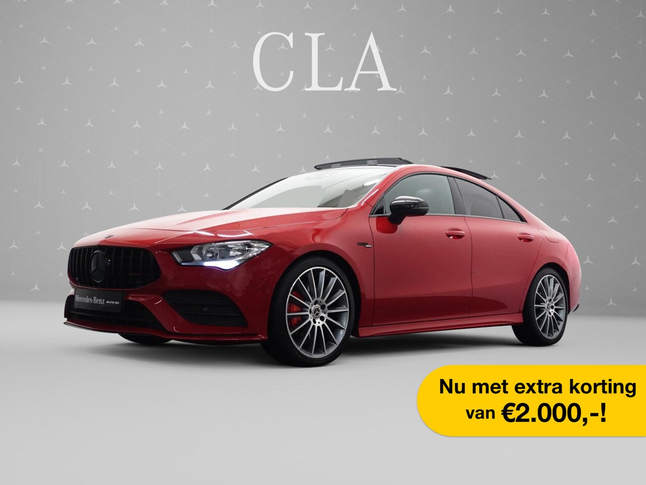 Mercedes-Benz CLA-Klasse - 220 4MATIC AMG Night Edition Aut- Panodak I Designo Sport Leder I MBUX I 45s Pakket I Clim - AutoWereld.nl