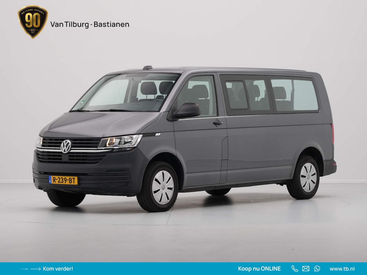 Volkswagen Transporter - 2.0 TDI 150pk 9 Pers Navigatie Bluetooth Trekhaak Pdc Stoelverwarming 341 - AutoWereld.nl