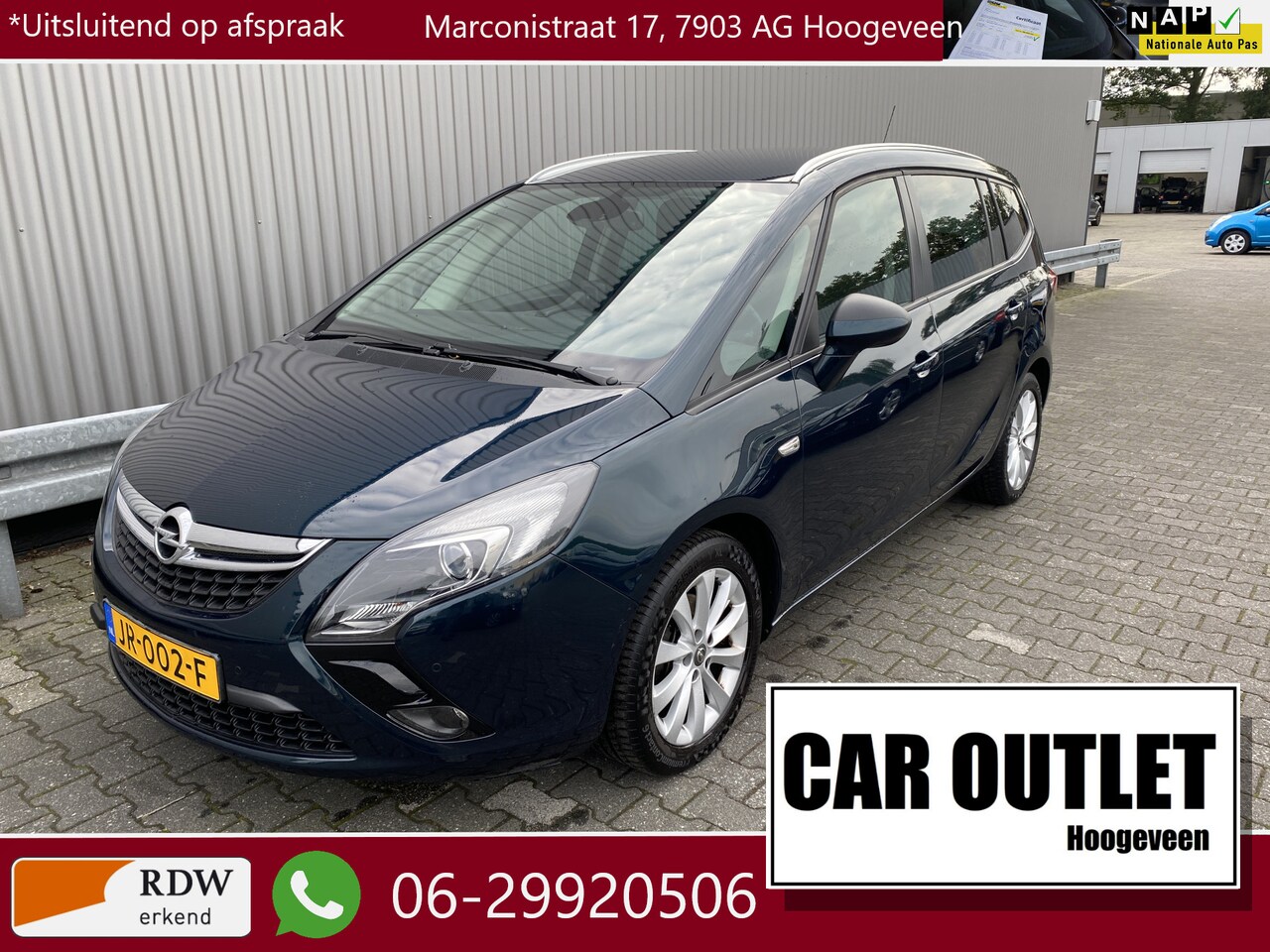 Opel Zafira Tourer - 1.4 Design Edition 7p. Navi, Clima, Stuurvw, Stoelvw, CC, PDC, Parrot, LM, Trekh, nw. APK - AutoWereld.nl