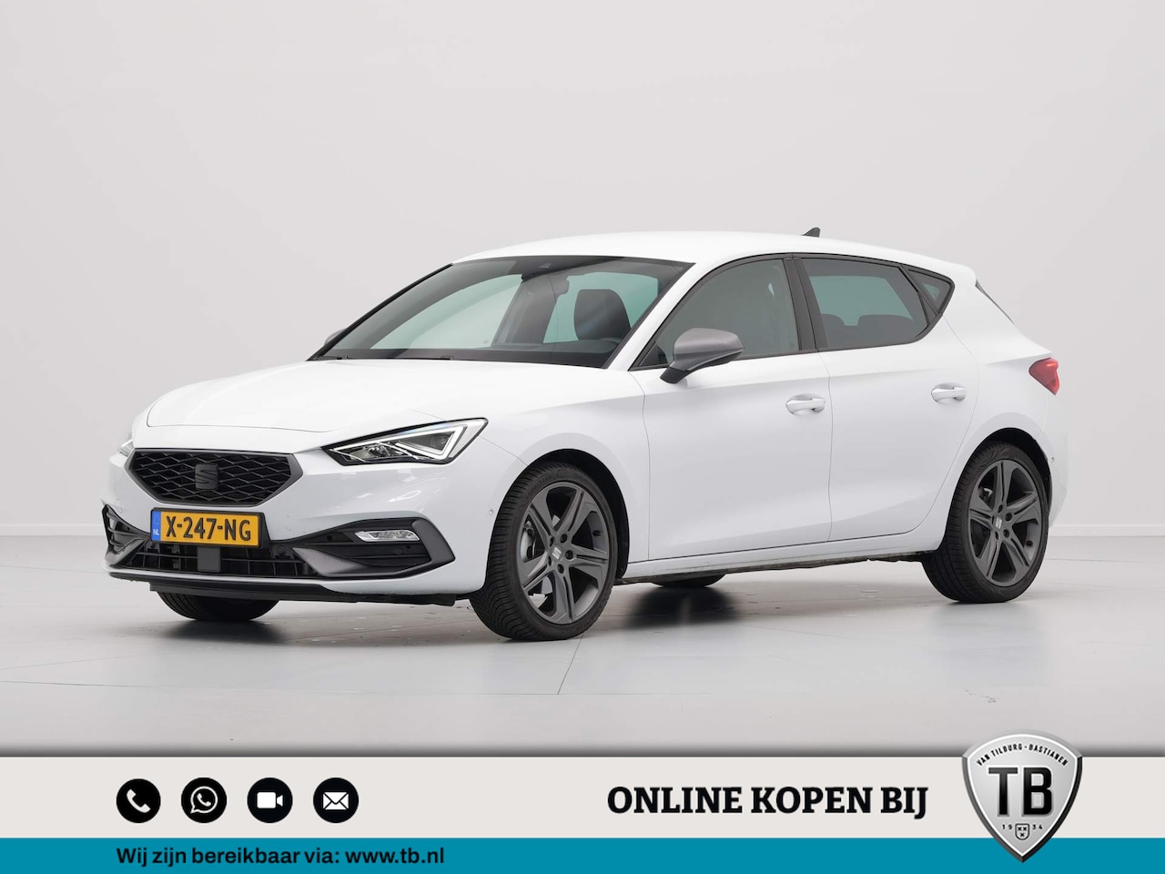 Seat Leon - 1.0 eTSI FR Business Intense "Navi, Carplay/Android auto, Full LED, Digital Cockpit, Achte - AutoWereld.nl