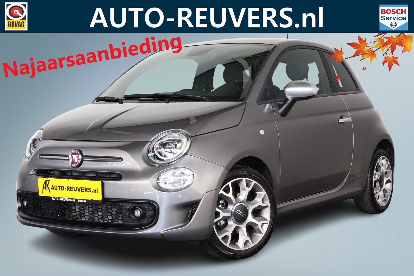 Fiat 500 - 1.0 Hybrid Sport / Navigatie / Panorama / Half Leder / Cruise control - AutoWereld.nl