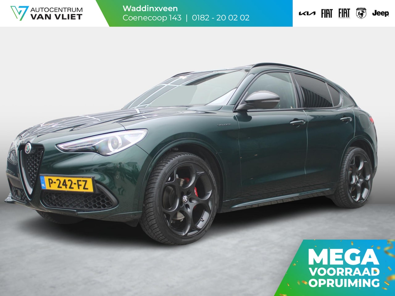 Alfa Romeo Stelvio - 2.0 Turbo Aut. 280pk AWD Veloce | Schuif/Kanteldak | Elektrische trekhaak | Adapt. Cruise - AutoWereld.nl