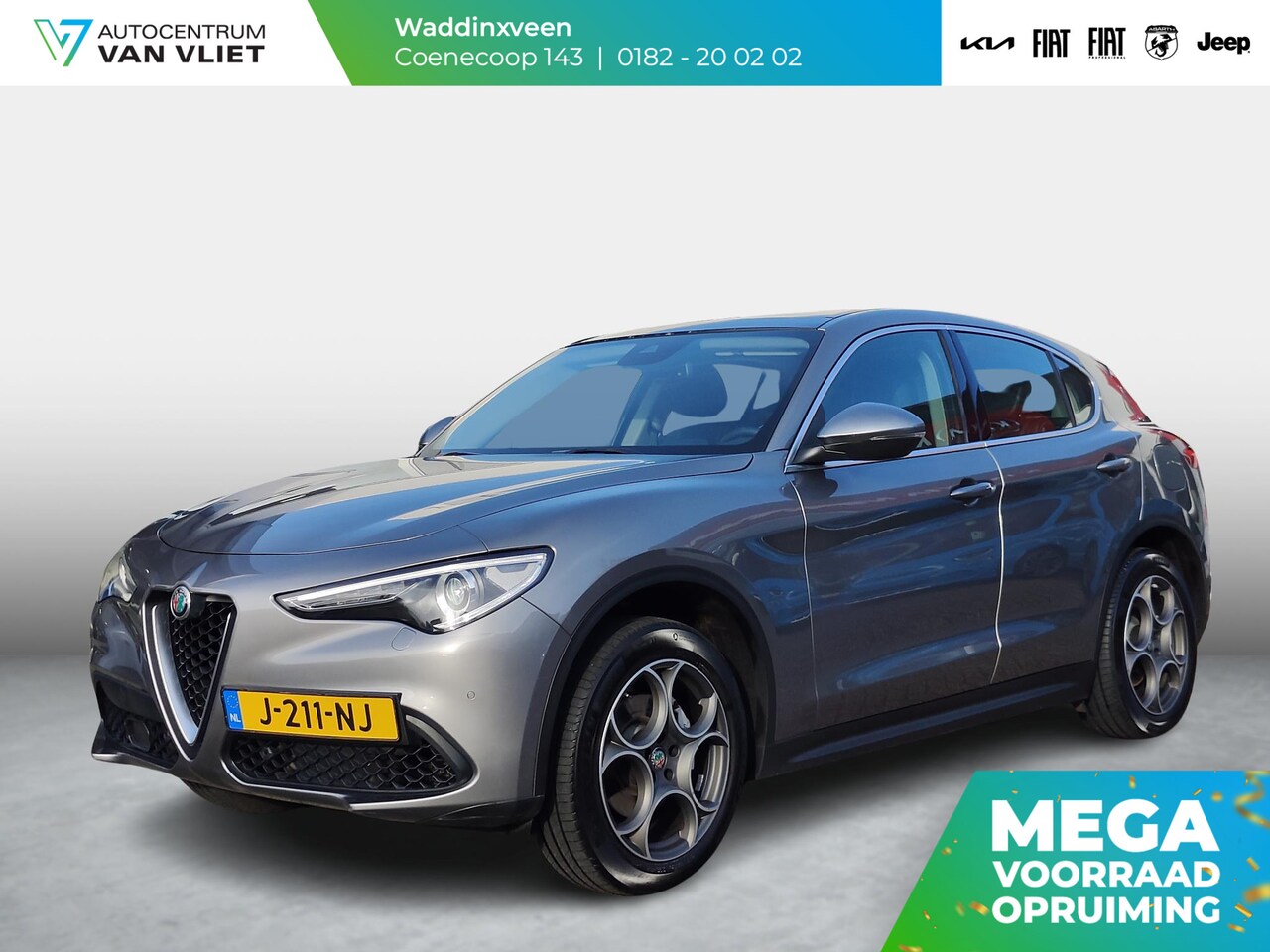 Alfa Romeo Stelvio - 2.0 Turbo Aut. AWD 200pk Super | Schuif/Kantel dak | Trekhaak | Leder | Navi | Elek. Stoel - AutoWereld.nl