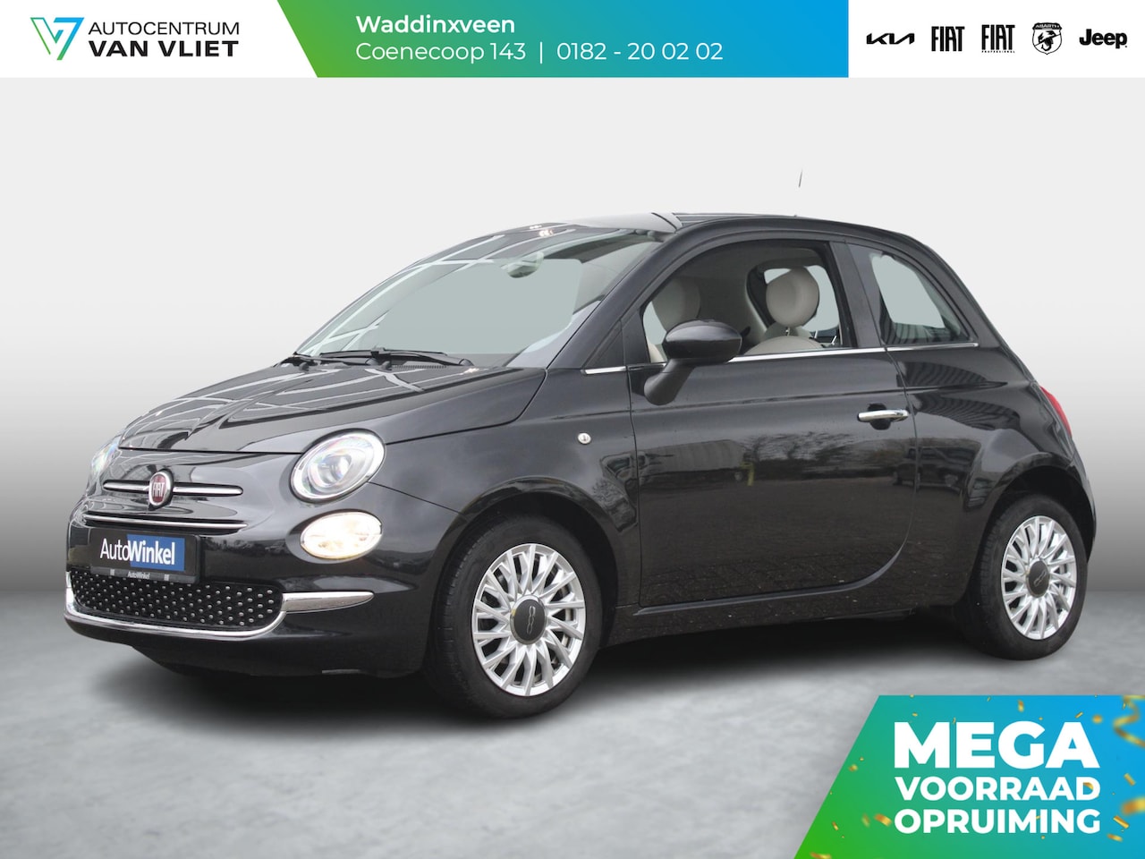 Fiat 500 - 1.2 Lounge | Airco | Cruise | PDC | Navi | Apple Carplay | Ambiance Ivoor - AutoWereld.nl