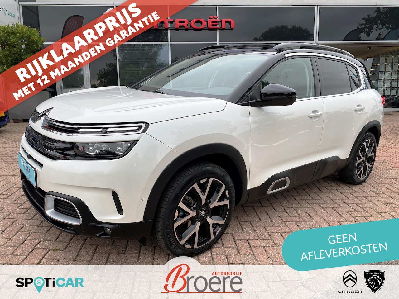 Citroën C5 Aircross - 1.2 130pk EAT8 Shine | afneembare trekhaak, panoramadak, dab, navi, 19 inch velgen, dab, k - AutoWereld.nl