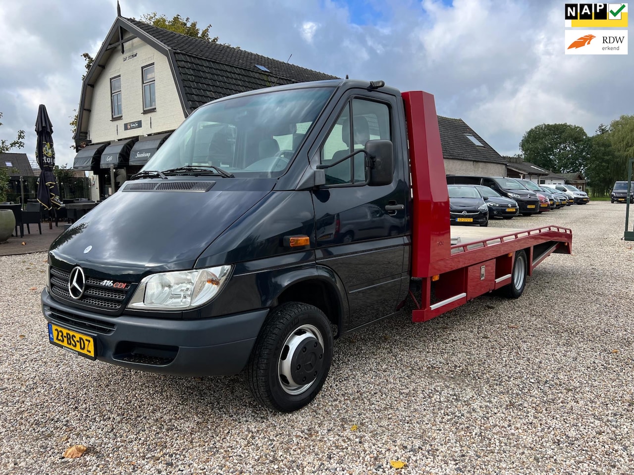 Mercedes-Benz Sprinter - 416 CDI Oprijwagen | Tijhof | VOL Automaat | 1e Eigenaar | Luchtvering | INCL AANHANGER - AutoWereld.nl