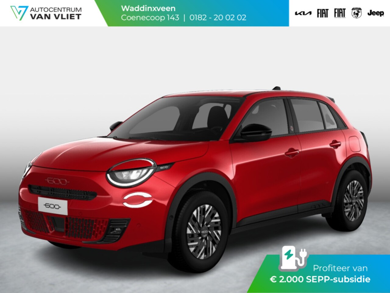 Fiat 600e - RED 54 kWh | Clima | Cruise | LED | PDC | Apple Carplay | Subsidie € 2.000,- * - AutoWereld.nl