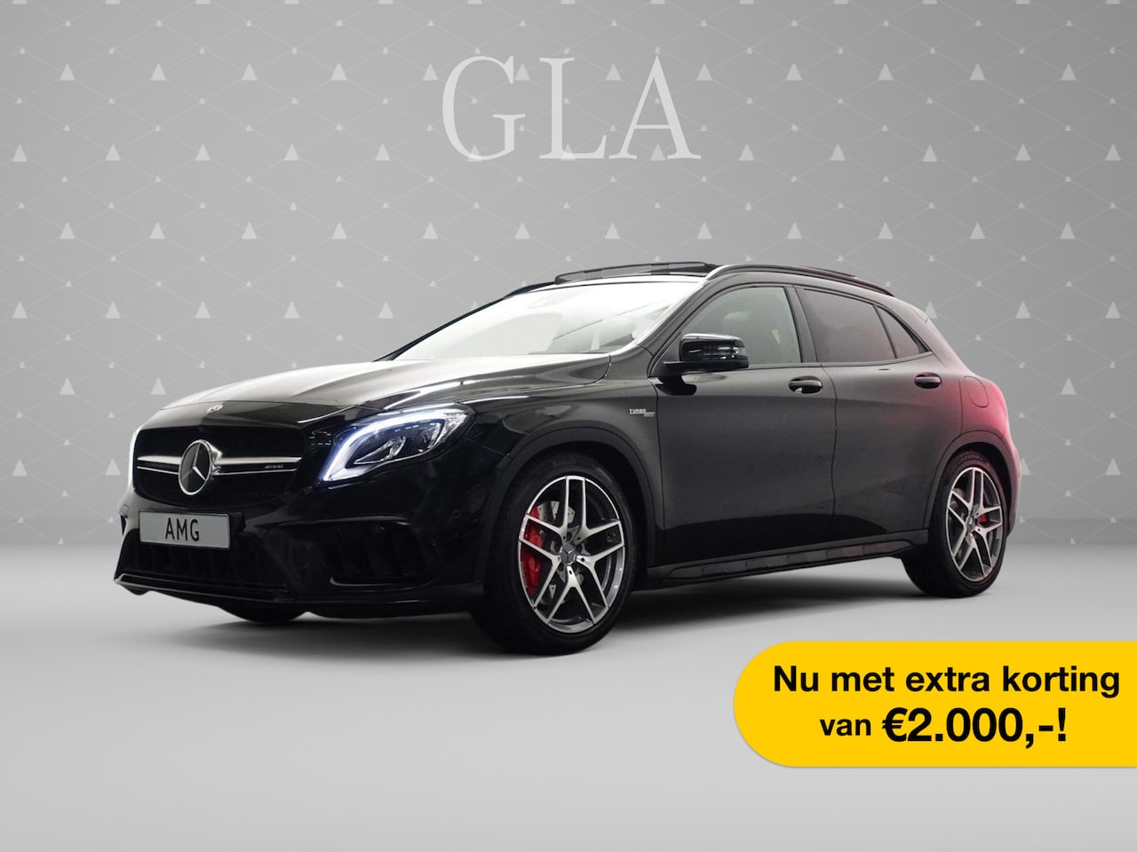 Mercedes-Benz GLA-Klasse - 45 AMG Night Edition 400pk 4M Aut- Panodak I Harman/Kardon I Sport Leder I 360 Camera - AutoWereld.nl