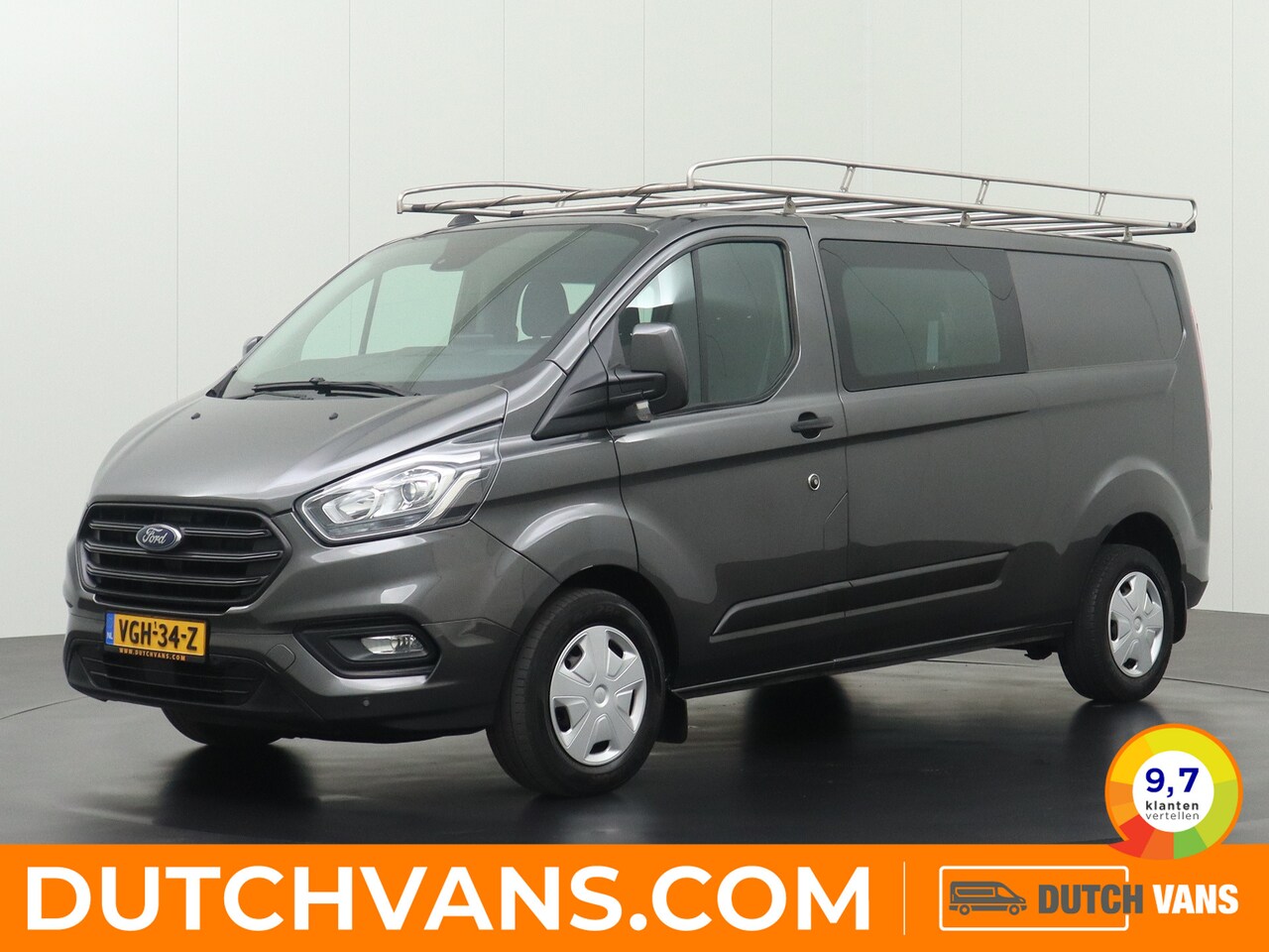 Ford Transit Custom - 2.0TDCI 170PK Automaat Lang Limited Dubbele Cabine | Imperiaal | Trekhaak | Camera | 6-Per - AutoWereld.nl