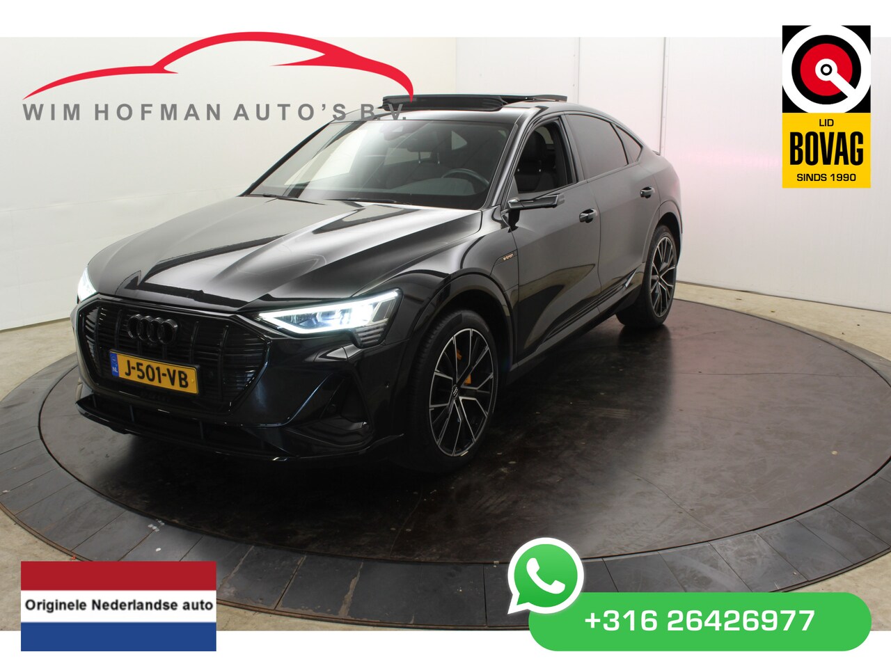 Audi e-tron Sportback - 55 quattro S edition 408 PK S-Line Panodak 360ºCamera Leder Black Optik 21" - AutoWereld.nl