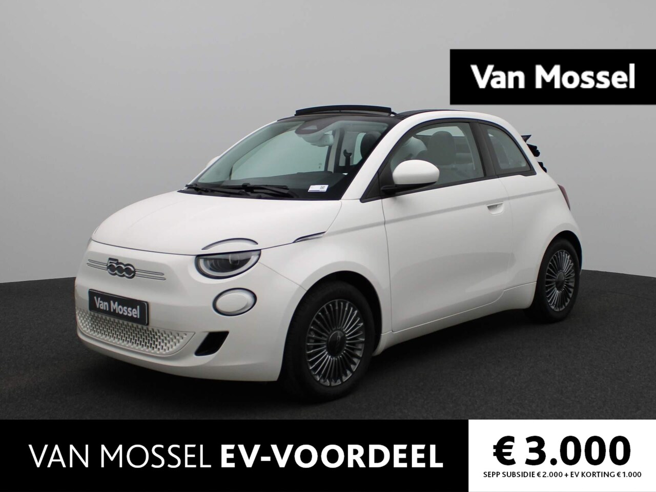 Fiat 500 C - 500e Icon 42 kWh | €2000,- Overheidssubsidie | Navi | ECC | PDC | LMV | LED | - AutoWereld.nl