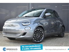 Fiat 500 - EV La Prima 42 kWh 3 Fase VOORRAAD-ACTIE | Panoramadak | Leder | Navigatie Pro | Stoelverw