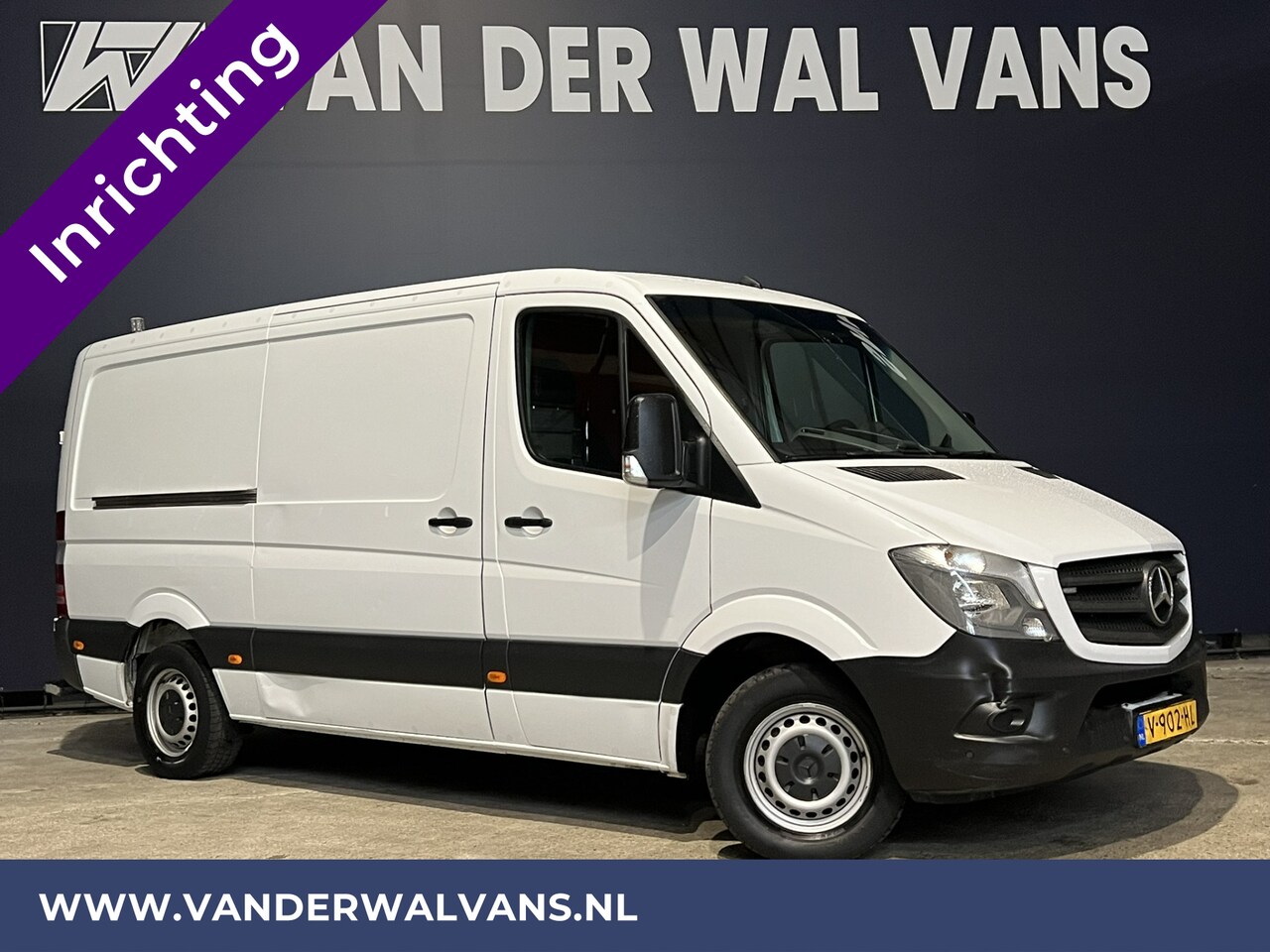 Mercedes-Benz Sprinter - 316 CDI 164pk L2H1 inrichting Euro6 Airco | 2800kg trekhaak | Omvormer Cruisecontrol, Park - AutoWereld.nl