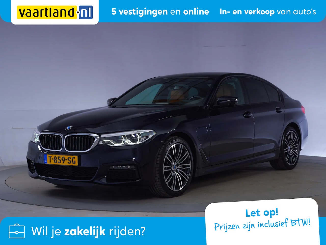 BMW 5-serie - 530e iPerformance M Sport Shadow [ Head-up Comfortzetels Leder ] - AutoWereld.nl