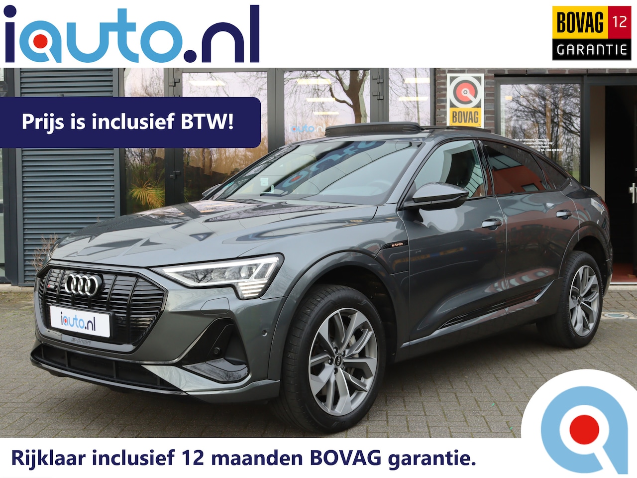 Audi e-tron Sportback - 55 quattro S-Line 95 kWh Pano/Matrix LED/Camera/Optiek Zwart/ACC/Elek. stoelen/20" - AutoWereld.nl