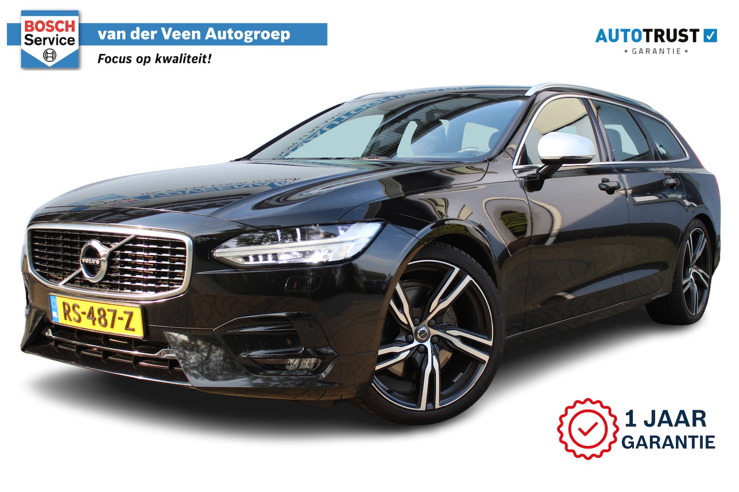 Volvo V90 - 2.0 T5 R-Design 255PK AUT | Incl. 1 jaar Garantie | 1e Eigenaar! | Trekhaak | Digitaal coc - AutoWereld.nl