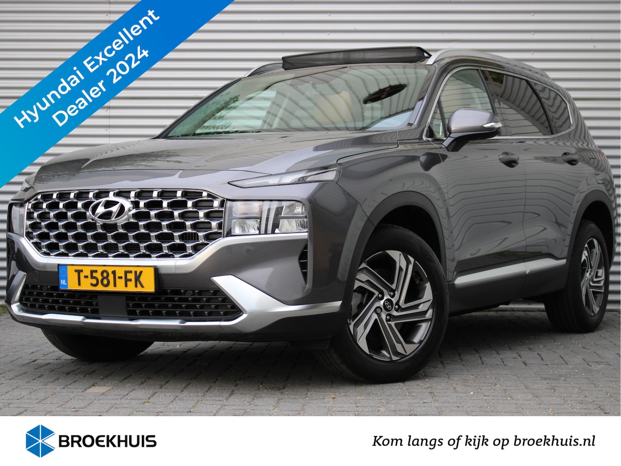 Hyundai Santa Fe - 1.6 T-GDI HEV Comfort Smart Sky 7p. 230pk Automaat | Afn. Trekhaak | Schuif-/Kanteldak | L - AutoWereld.nl