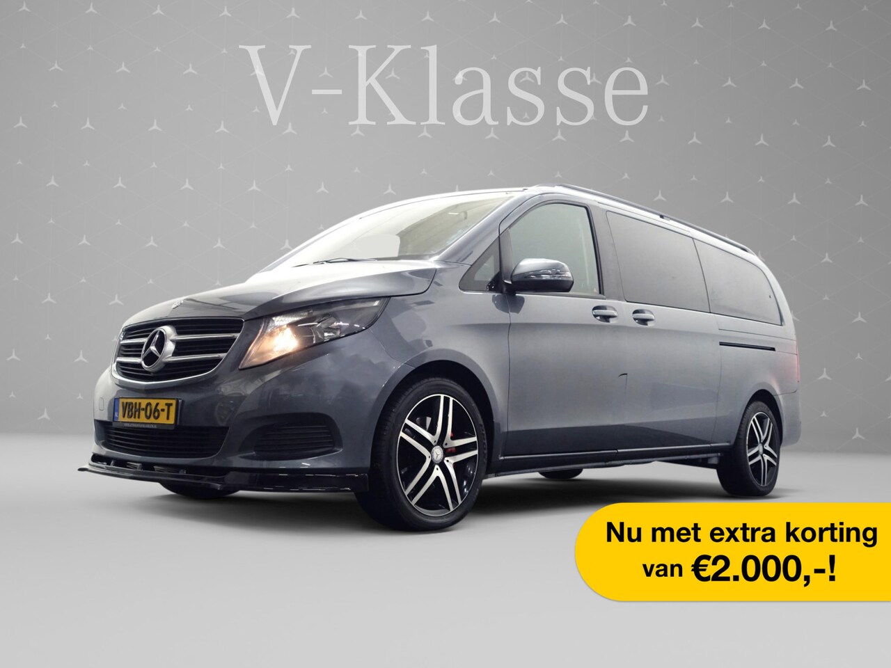 Mercedes-Benz V-klasse - 220d Extra Lang Dubbel Cabine Avantgarde- 2x Schuifdeur I Leder I  Navi I  Clima I  LMV - AutoWereld.nl