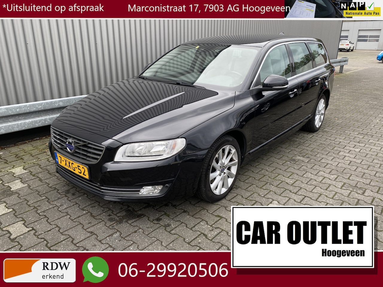 Volvo V70 - 2.0 D4 Momentum 1e Eignr, Leer, A/C, CC, PDC, Navi, Standkachel, Elec.Kofferklep, LM, Trek - AutoWereld.nl