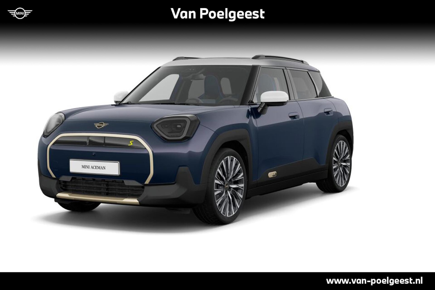 MINI Mini-Electric - Aceman SE Favoured 54.2 kWh | Pakket XL | Dak in multitone kleuren blauw - AutoWereld.nl