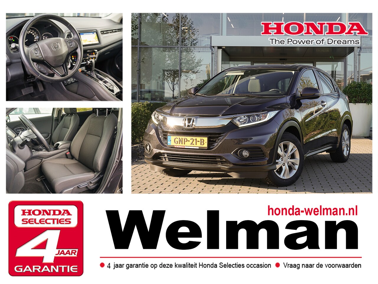 Honda HR-V - 1.5i V-TEC ELEGANCE - AUTOMAAT - NAVIGATIE - TREKHAAK - ALL WEATHERS -  CAMERA - AutoWereld.nl