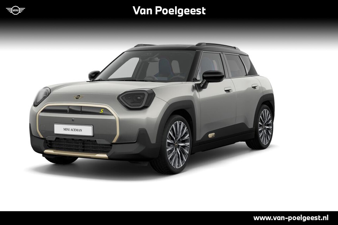 MINI Mini-Electric - Aceman SE Favoured 54.2 kWh | Pakket XL | Dak en spiegelkappen in Jetblack - AutoWereld.nl