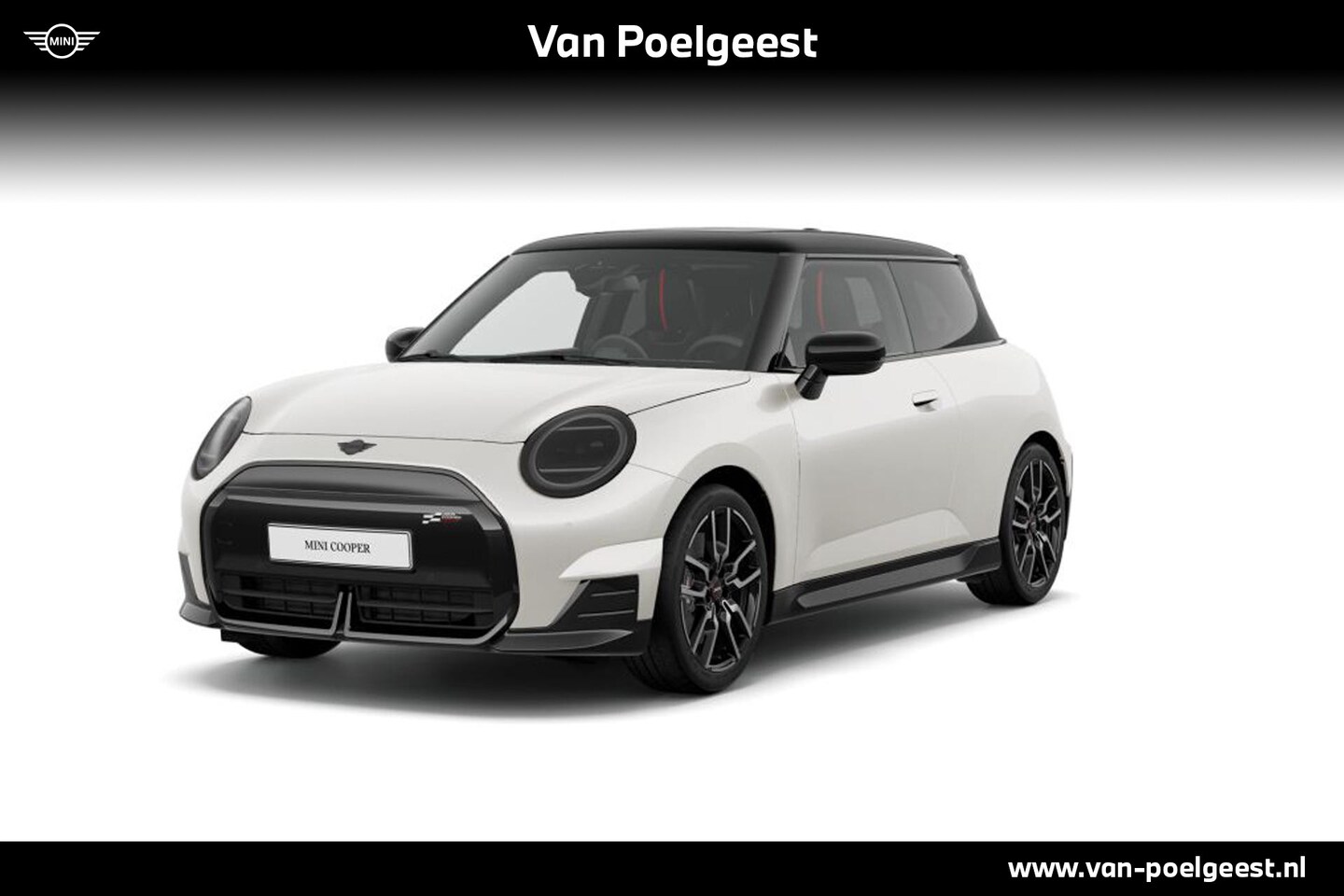 MINI John Cooper Works - 3-deurs Electric Cooper SE Cooper 54.2 kWh | Pakket M | Dak en spiegelkappen in Jetblack - AutoWereld.nl