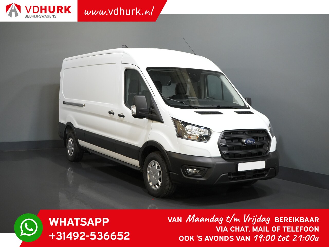 Ford Transit - 350 2.0 TDCI 130 pk Aut. L3H2 Trend NIEUW Carplay/ Camera/ Cruise/ PDC V+A/ DAB/ Airco - AutoWereld.nl