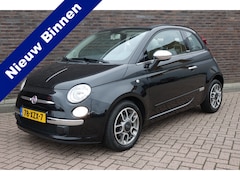 Fiat 500 C - 0.9 TwinAir Lounge Cabriolet Automaat, leder, Zwart met rood dak Prachtige auto