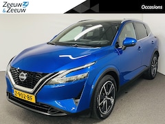 Nissan Qashqai - 1.3 MHEV Xtronic Tekna AUTOMAAT Navi airco camera parkeersensoren panoramadak adaptieve cr