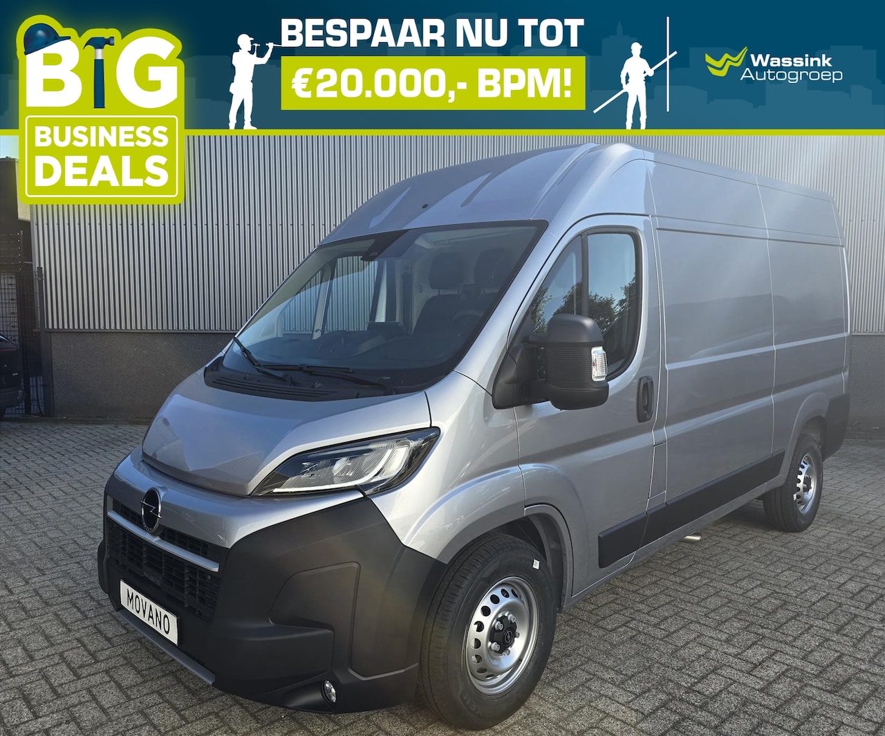 Opel Movano - GB L2H2 3.5t - 2.2 BlueHDi 140 S&S Automaat | Vaste trekhaak (flenskogel) | Pakket Techno - AutoWereld.nl