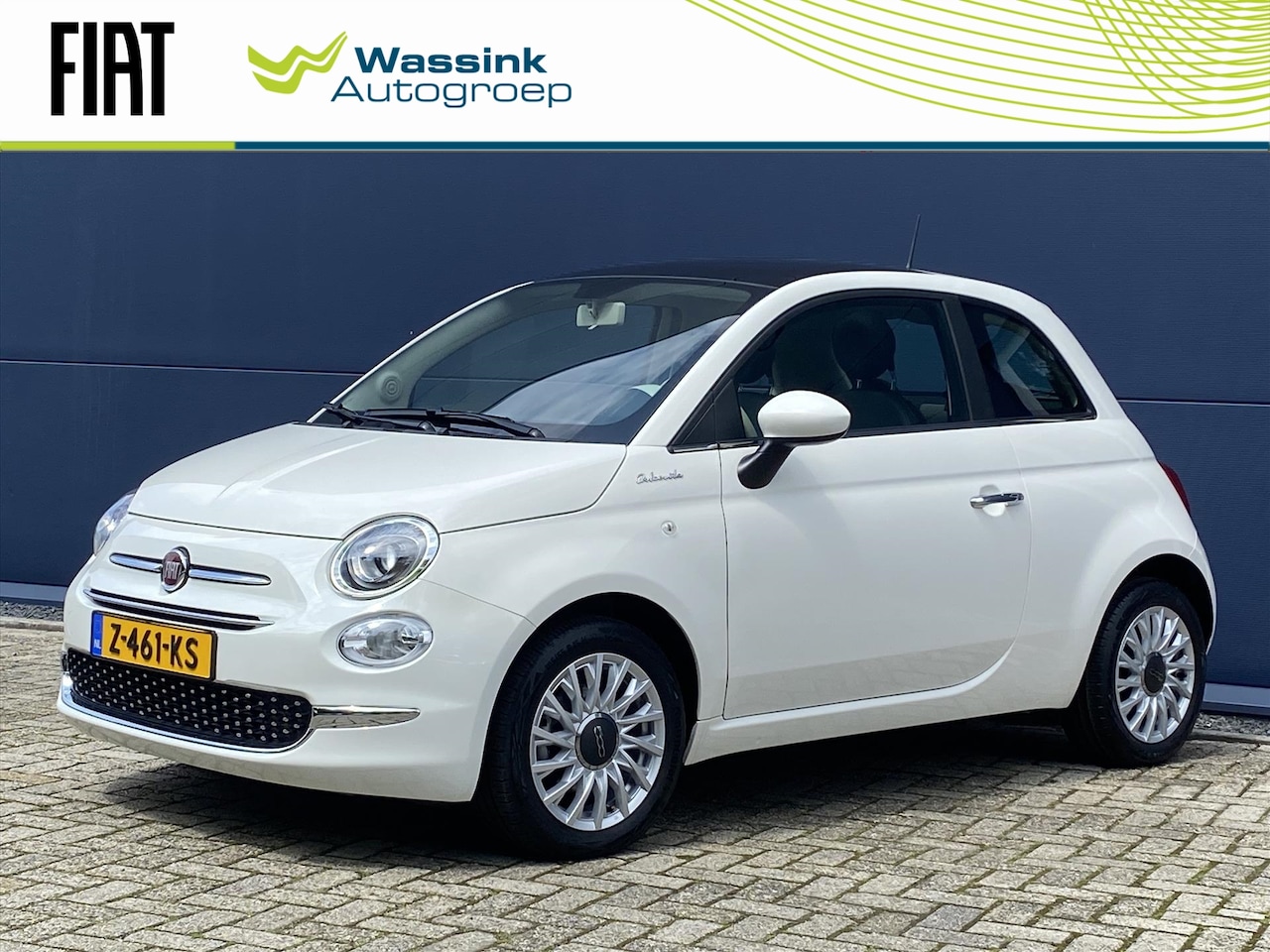 Fiat 500 - 1.0 70pk Hybrid Dolcevita | Panoramadak | Climate Control | Half-lederen bekleding - AutoWereld.nl