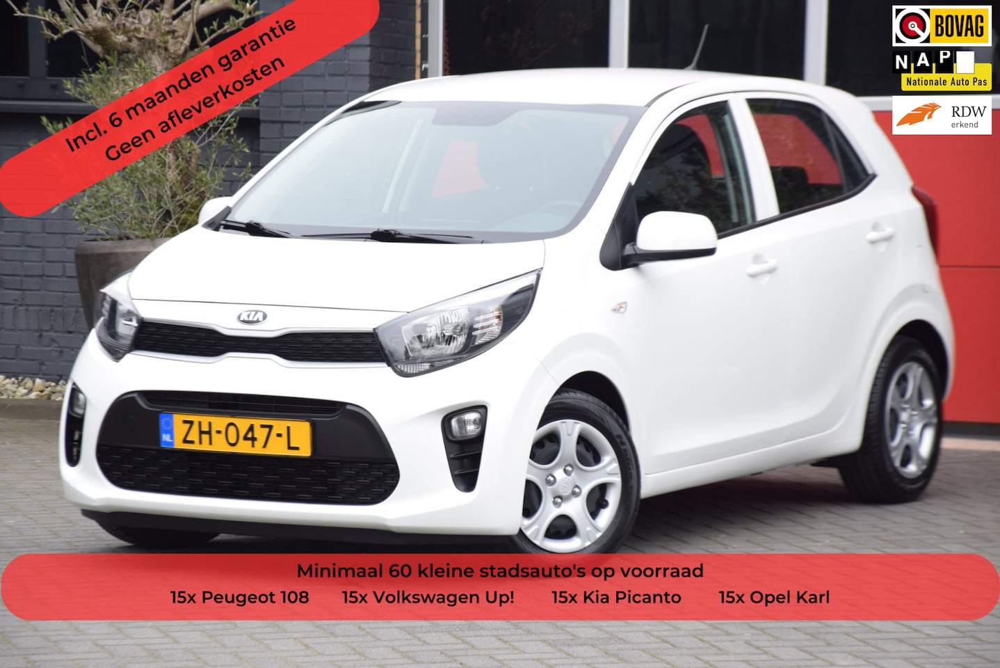 Kia Picanto - 1.0 CVVT EconomyPlusLine 2019 5 Deurs Airco Stuurbediening 15x op Voorraad! - AutoWereld.nl